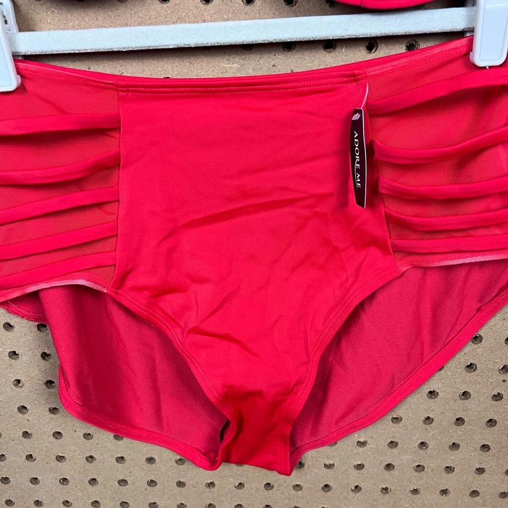 NWT Adore Me Strappy‎ Red Bikini Set 42DD/Large